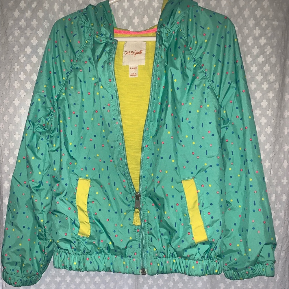 Cat & Jack Neon Girls’ Hoodie with Back Pouch